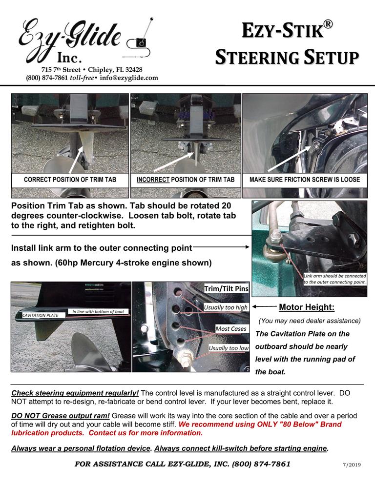 Ezy-Stik Mechanical Stick Steering Systems for Boats — Ezy-Glide Inc.